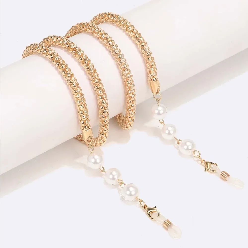 Gold Pearl Accent eyewear Chain A1682